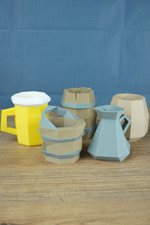 OSRS pen holder set with jug bucket barrel and mug design