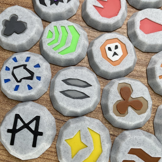 Old School RuneScape inspired marble runes  