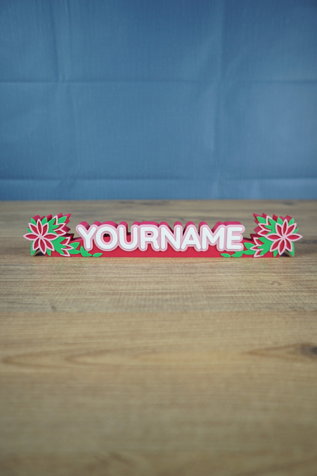 Palia Blushing Blossoms nameplate 3D printed custom design