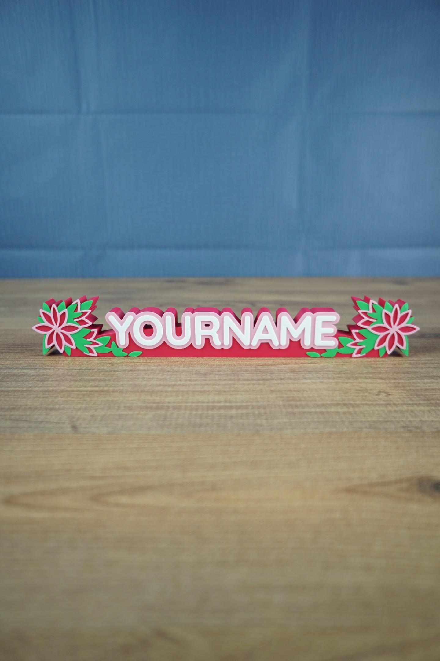 Palia Blushing Blossoms nameplate 3D printed custom design