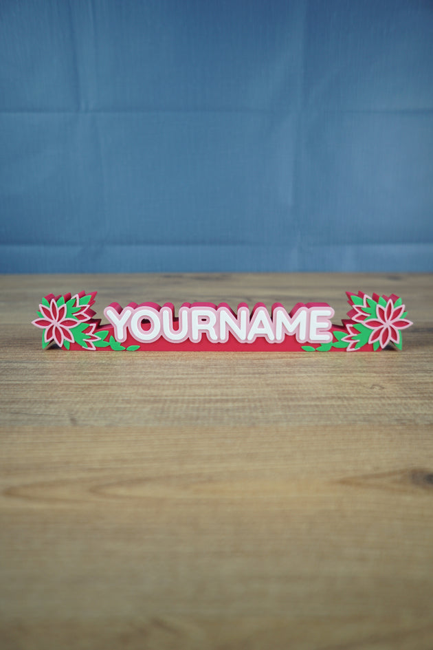 Palia Blushing Blossoms nameplate 3D printed custom design