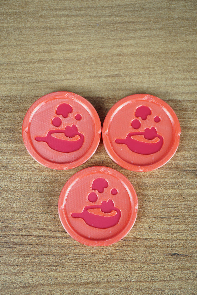 Palia Cooking Skill Medal keyring and coin 3D printed collectible gamer accessory