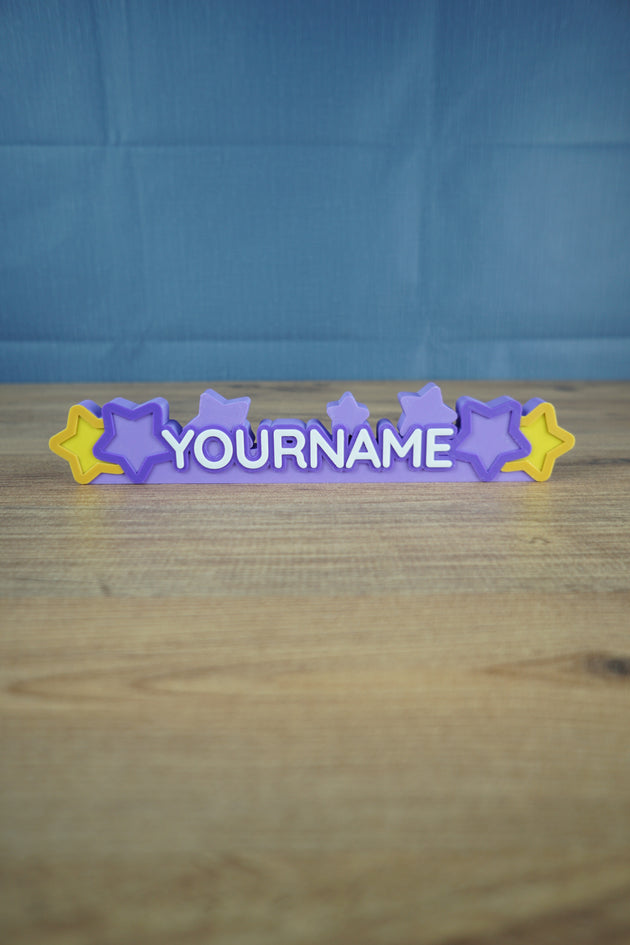 Decor Superstar custom 3D printed nameplate inspired by Palia
