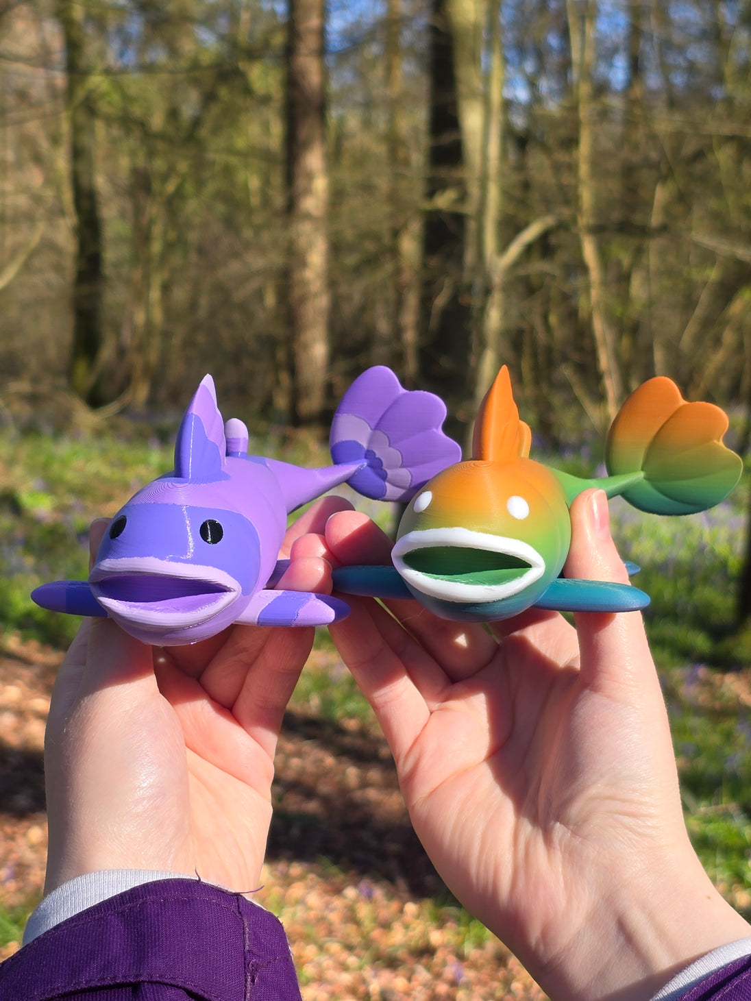 outdoor photo of palia fish plushes