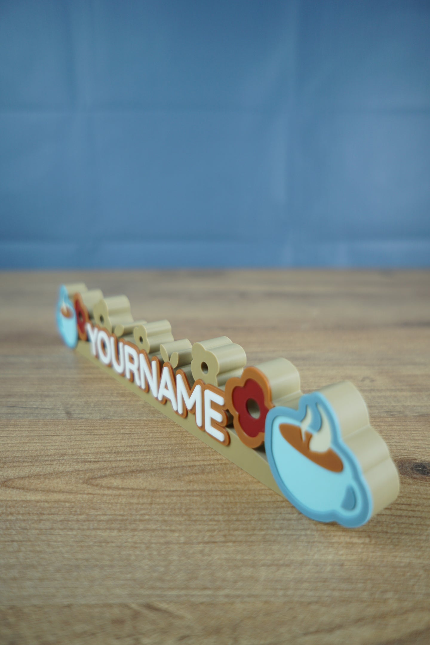3D printed Housewarming Hero nameplate with custom name and home aesthetic design