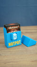 Open blue Palia Hotpot storage box holding the mini card game box, with the removable lid placed beside it.