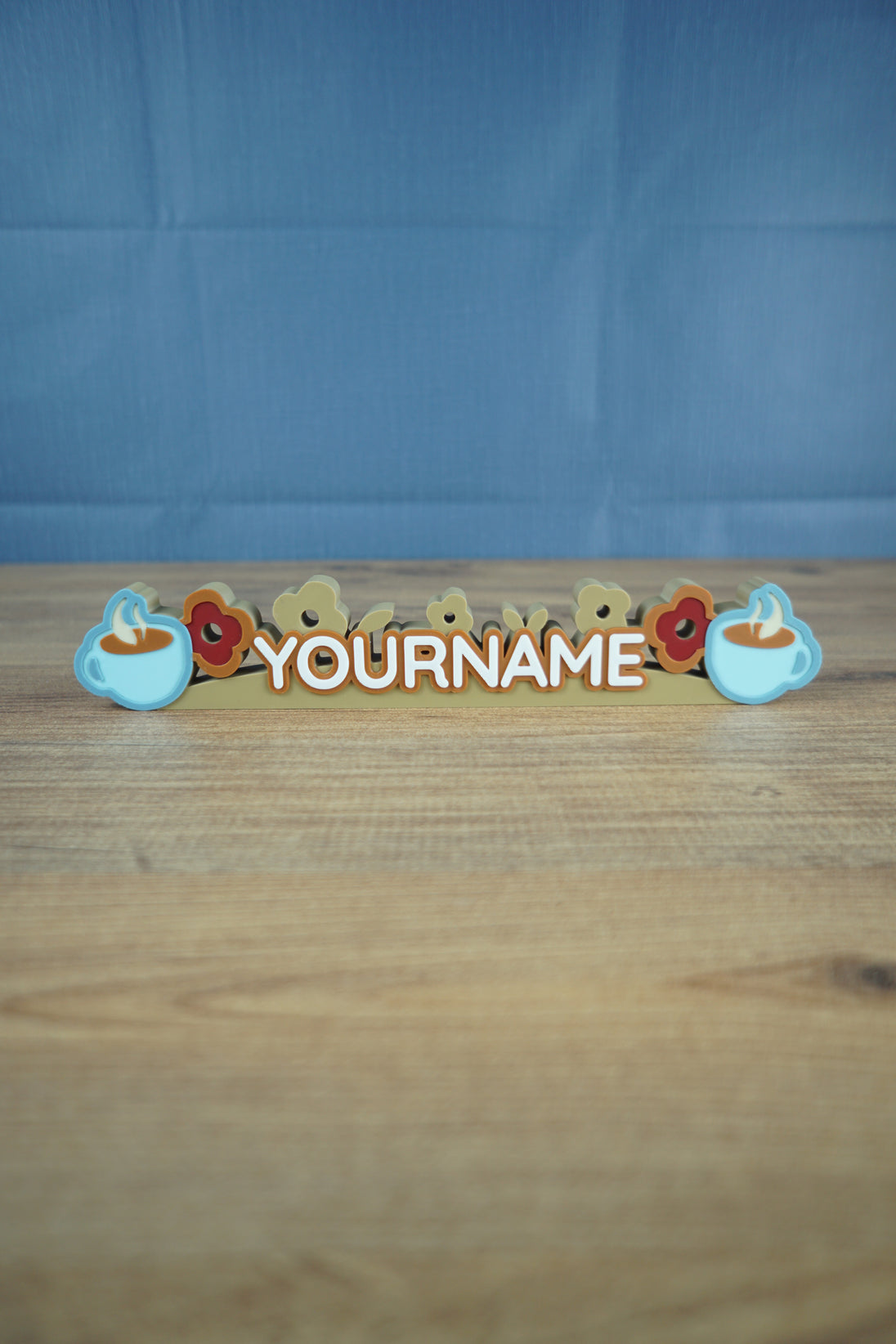 Housewarming Hero custom 3D printed nameplate inspired by Palia with cozy home theme