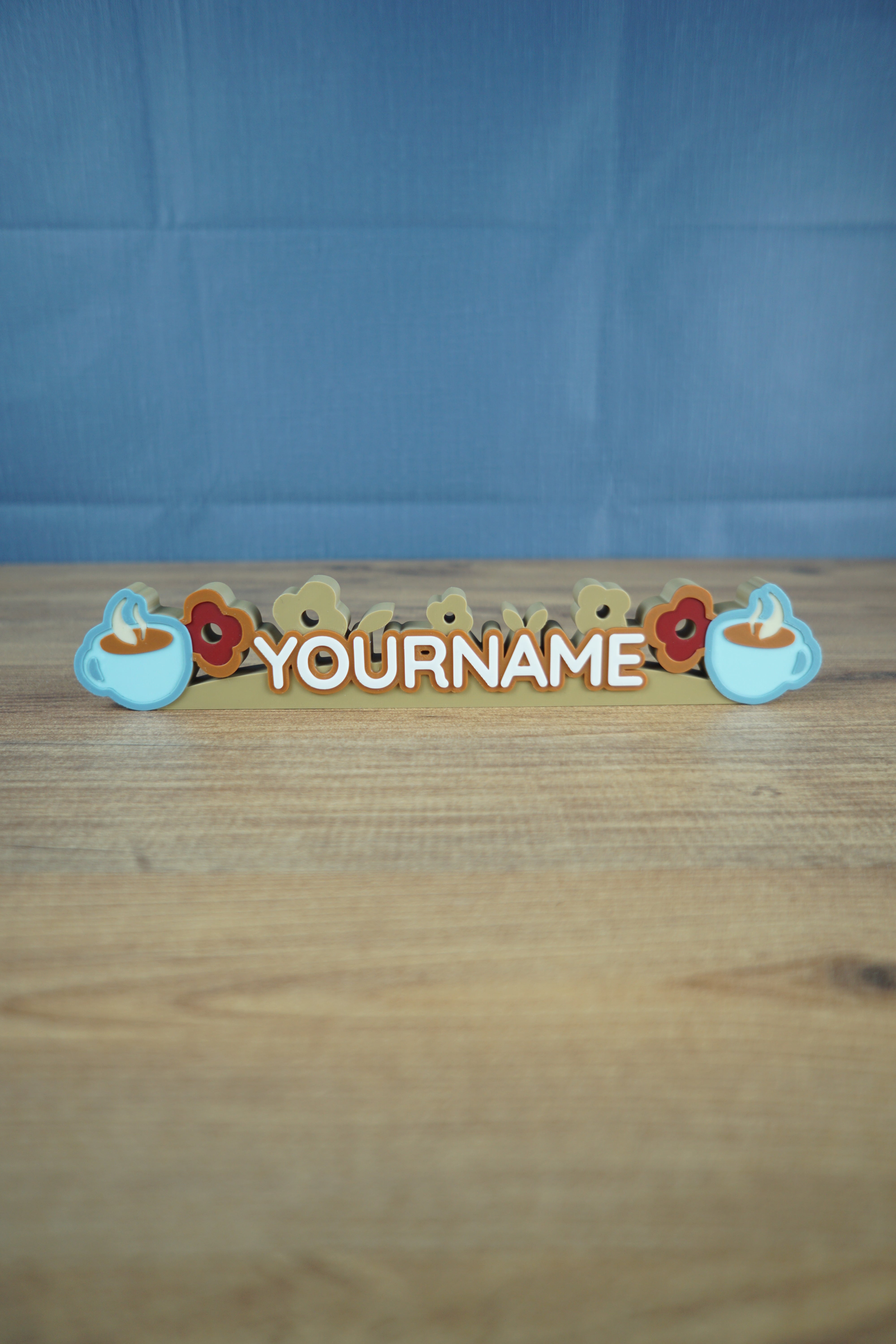 Housewarming Hero custom 3D printed nameplate inspired by Palia with cozy home theme