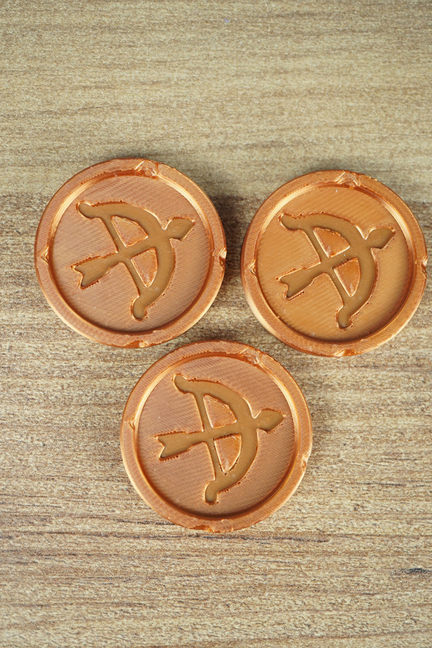 Palia Hunting Skill Medal keyring and coin 3D printed collectible gamer accessory