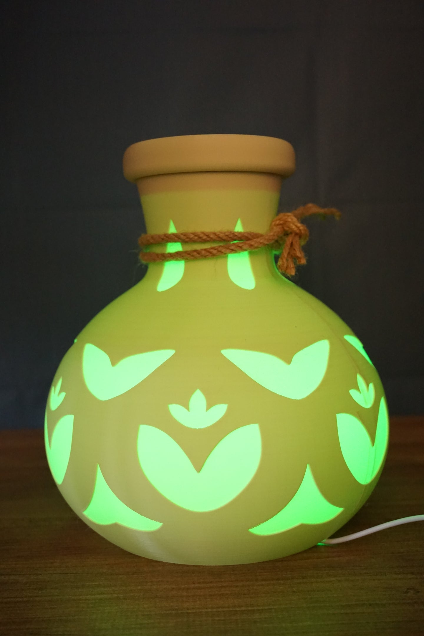 USB color changing homestead lamp from Palia game