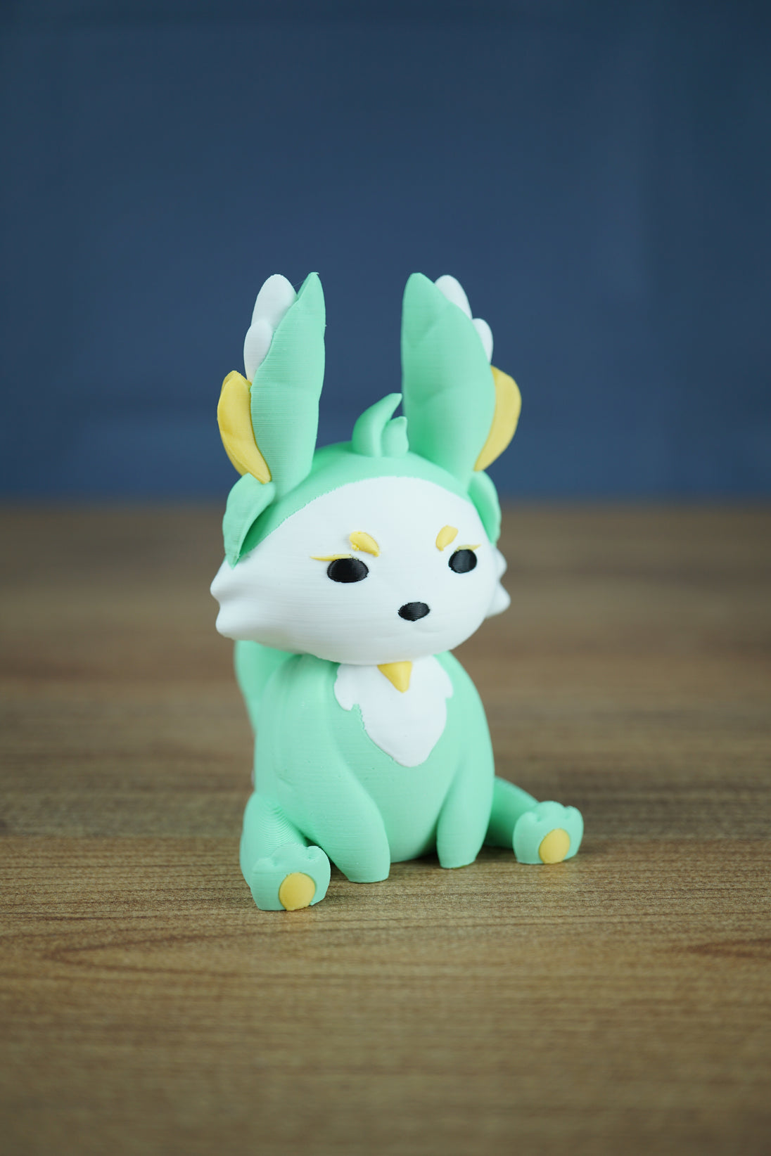 3D printed Leafy Flutterfox plush green aesthetic decor