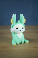 3D printed Leafy Flutterfox plush green aesthetic decor