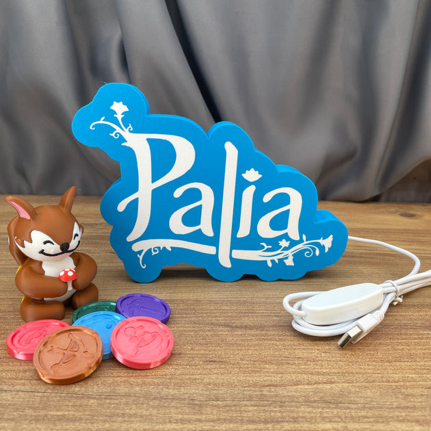 Palia logo LED light box gaming decor