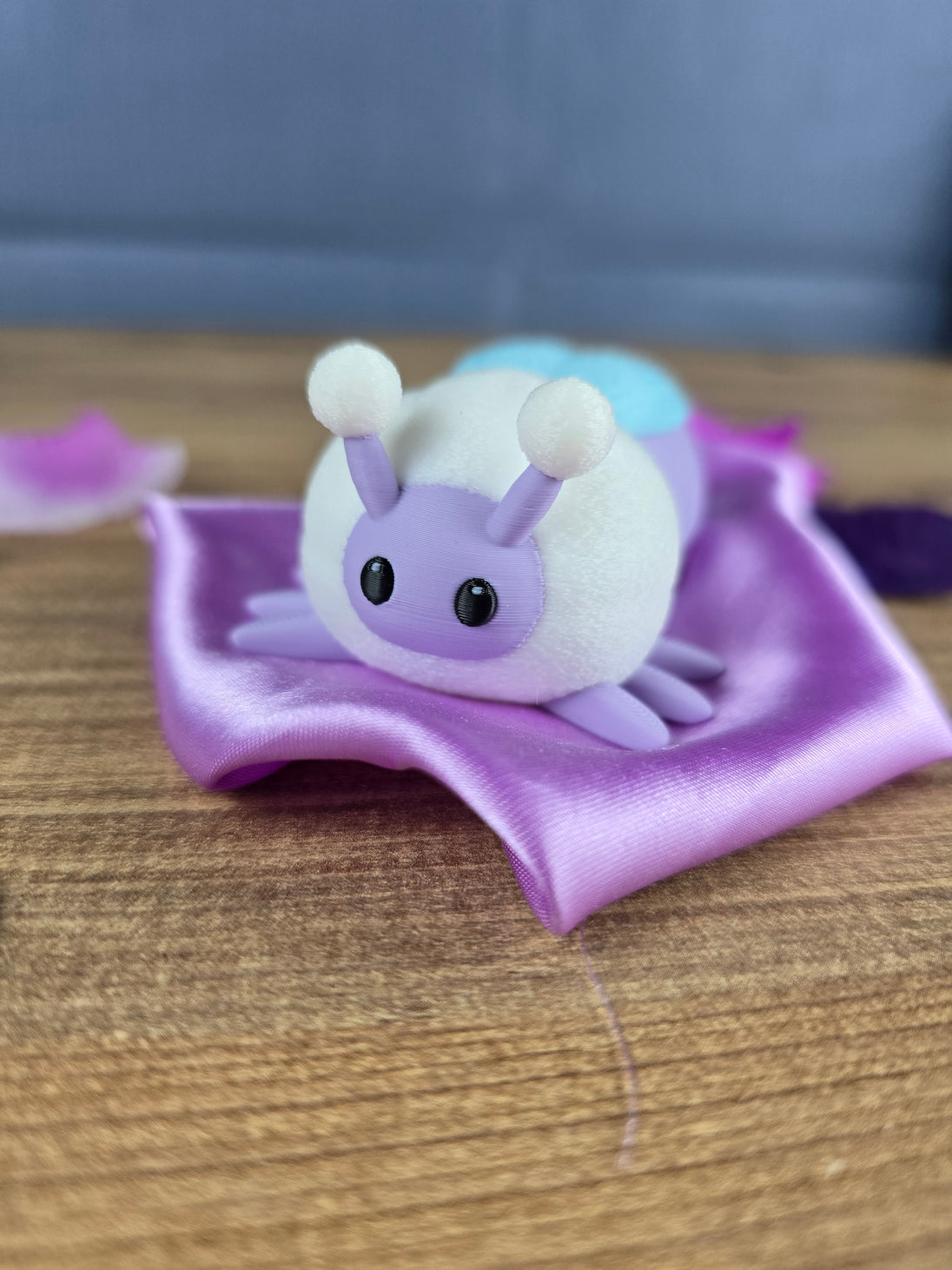 Palia Luna Moth plush 3D printed collectible pastel purple blue