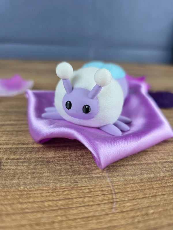 Palia Luna Moth plush 3D printed collectible pastel purple blue