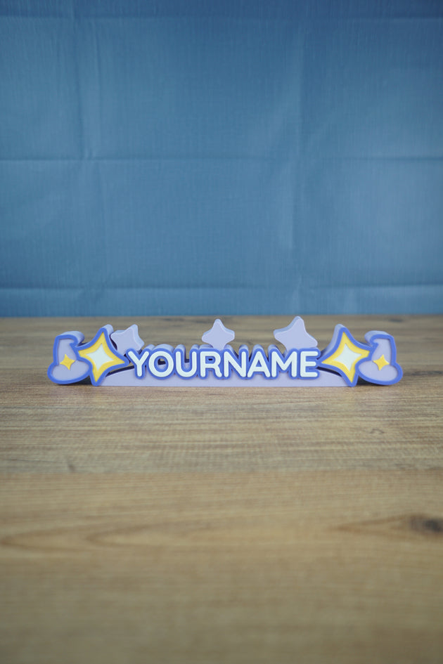3D printed Magical Manor nameplate inspired by Palia with custom name design