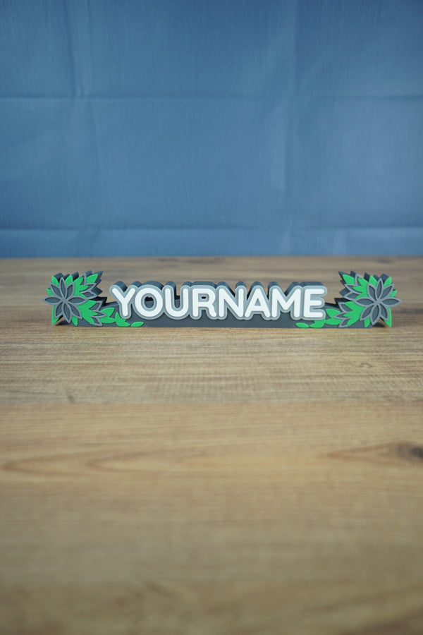 Midnight Blossoms Nameplate Palia inspired 3D print