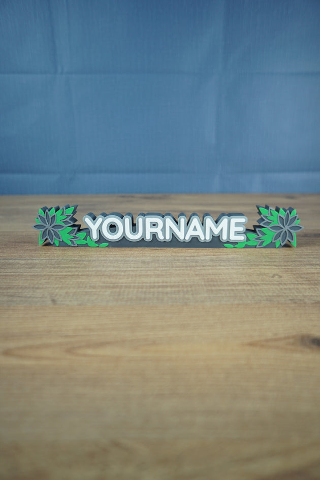 Midnight Blossoms Nameplate Palia inspired 3D print