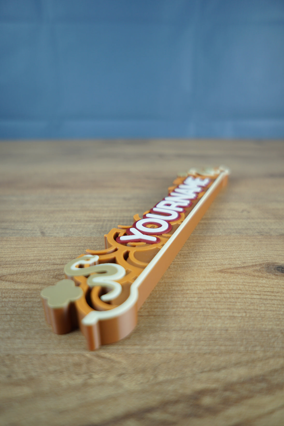 Custom 3D printed Palia Naga’s Blessing nameplate display piece