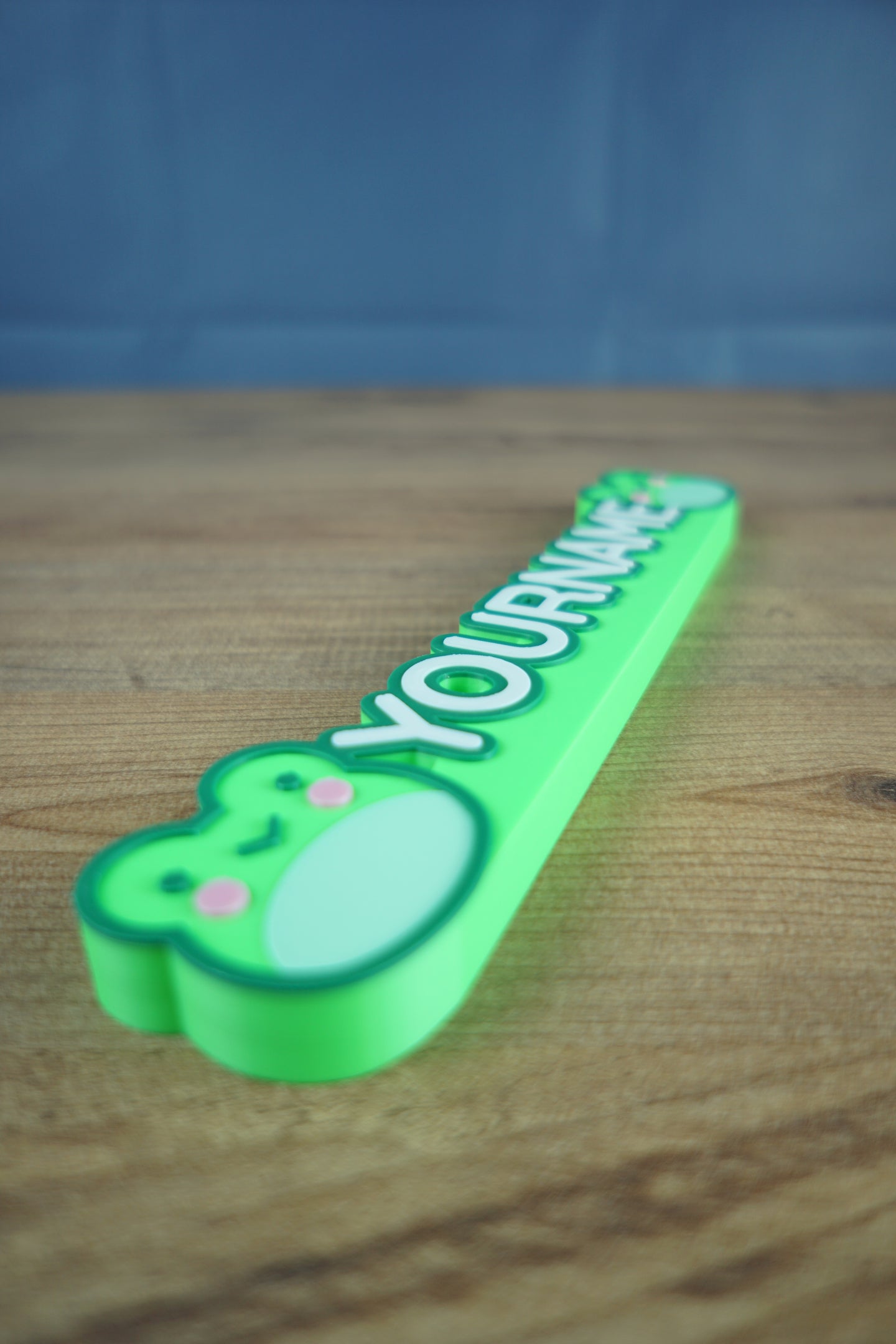 Palia Lilypad Leaper nameplate frog themed personalized display piece