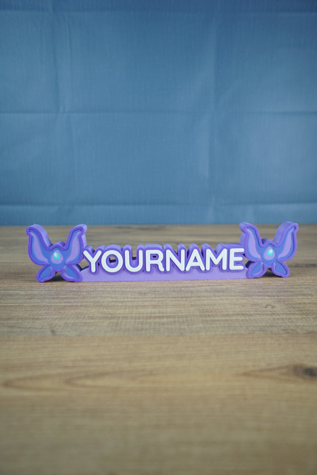 Starfall Sylph custom 3D printed nameplate inspired by Palia with celestial star design