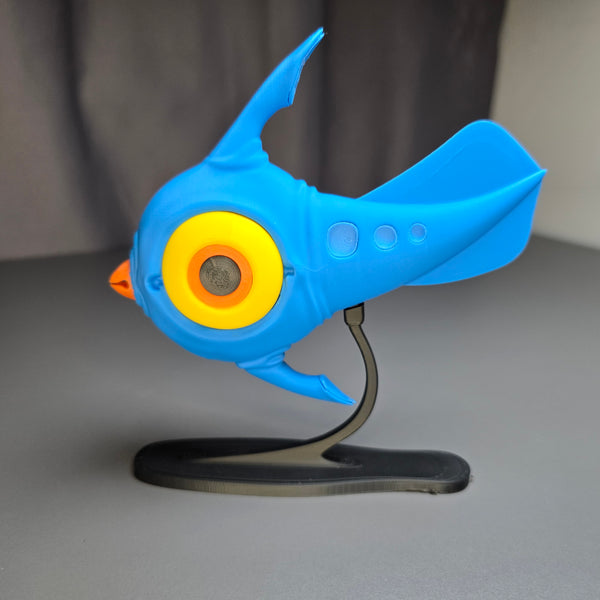 Full Colour Subnautica Peeper Fish Model on Display Stand