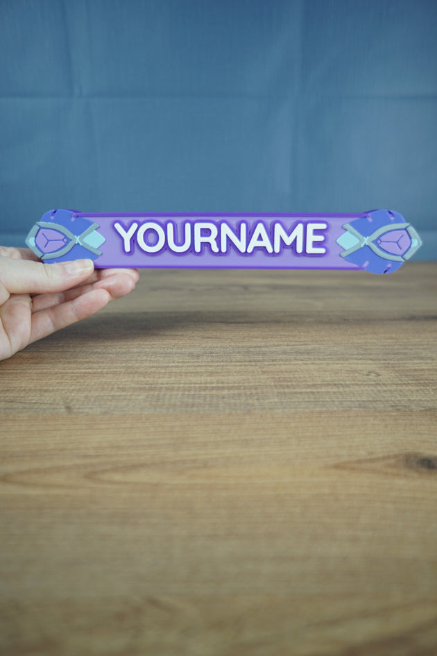 Personalized Palia Zendruu name sign 25cm gaming decor