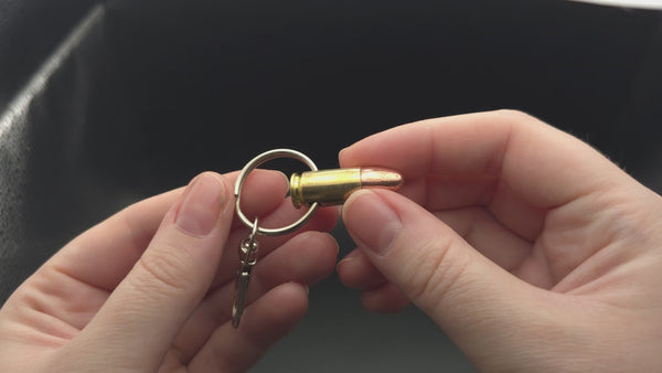 9mm Bullet Keyring made from real inert brass ammo – Cool Gaming Stuff UK
