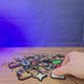 3D-printed Old School RuneScape skill keyrings shown being held and displayed, featuring multiple OSRS skill icon designs for fans and collectors.
