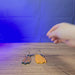 3D-printed Old School RuneScape Fire Cape and Infernal Cape keyrings shown being held and displayed, designed as OSRS-inspired gaming accessories.