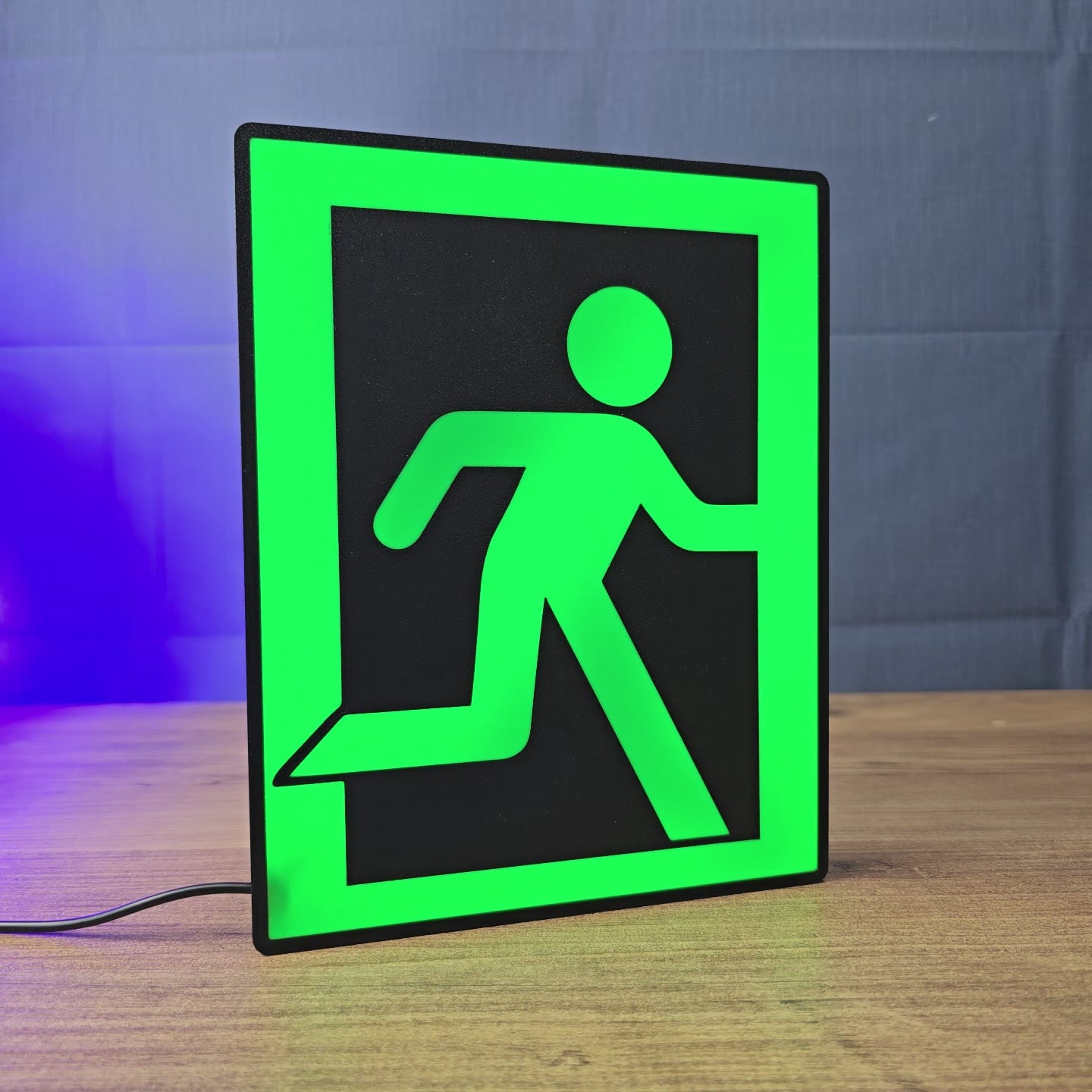 USB Escape from Tarkov extraction lamp shown being held and displayed, designed as a glowing gaming desk light, shelf display, or Tarkov fan gift.