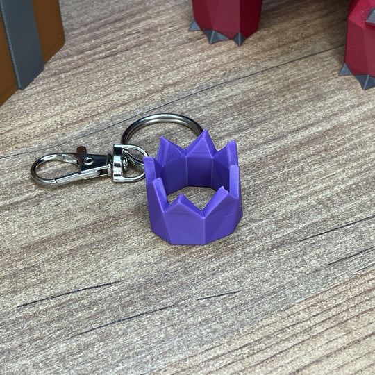 Purple RuneScape party hat novelty keyring