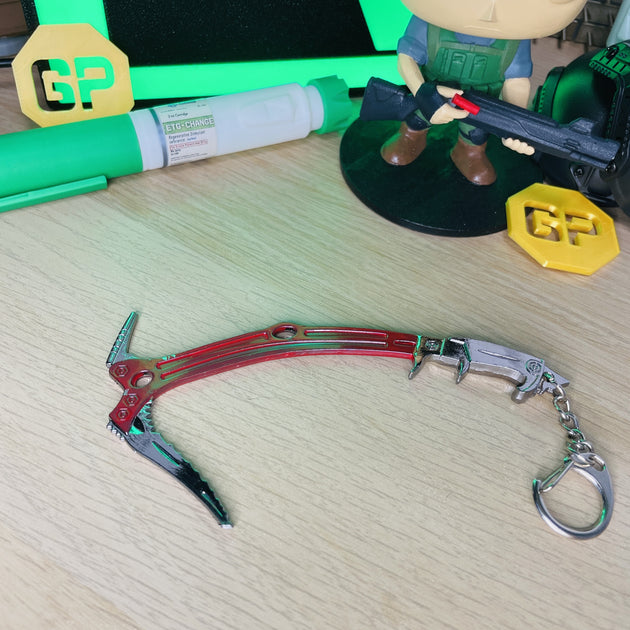 Red Rebel Ice Pick Keyring Replica Angled View
