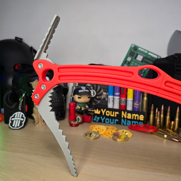 Side view of Red Rebel Ice Pick Replica – Tarkov Tactical Gear