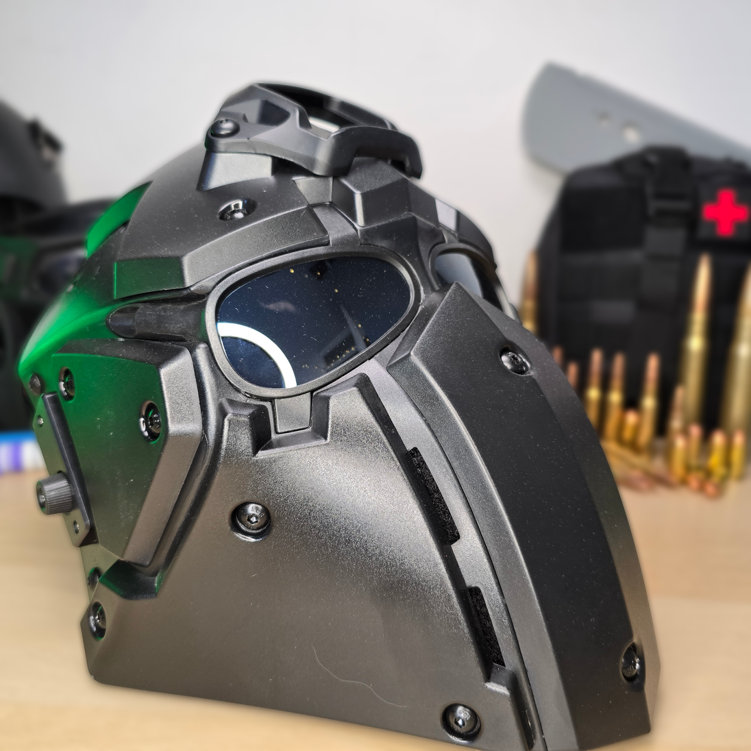 right Side View of Tarkov Ronin Ballistic Mask Replica
