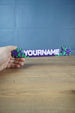 Unique personalized 3D printed nameplate with flowers