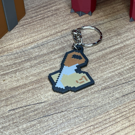 3D printed OSRS skill icon keychains