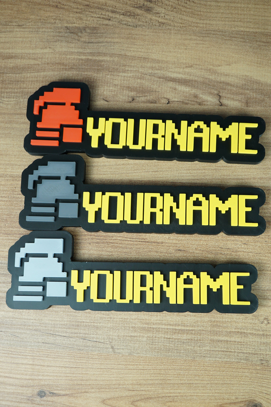 RuneScape Ironman nameplate red grey silver colour variants