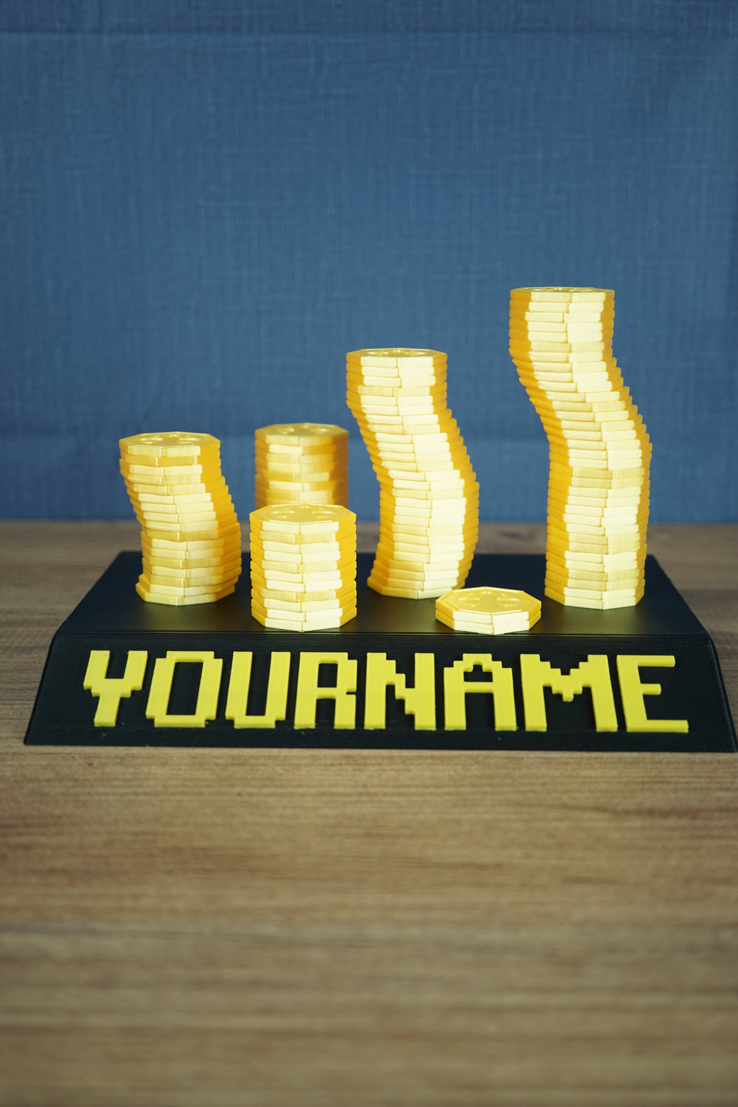 RuneScape max cash stack nameplate front view 3D printed display