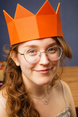 RuneScape party hat person wearing cosplay style display