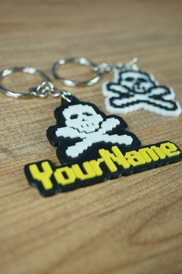 RuneScape PK Skull keychain 3D printed PvP skull gaming accessory