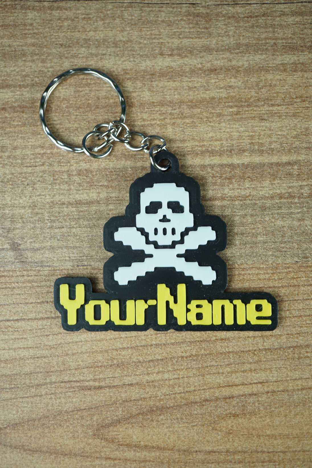 RuneScape PK Skull keyring with username custom gamer gift