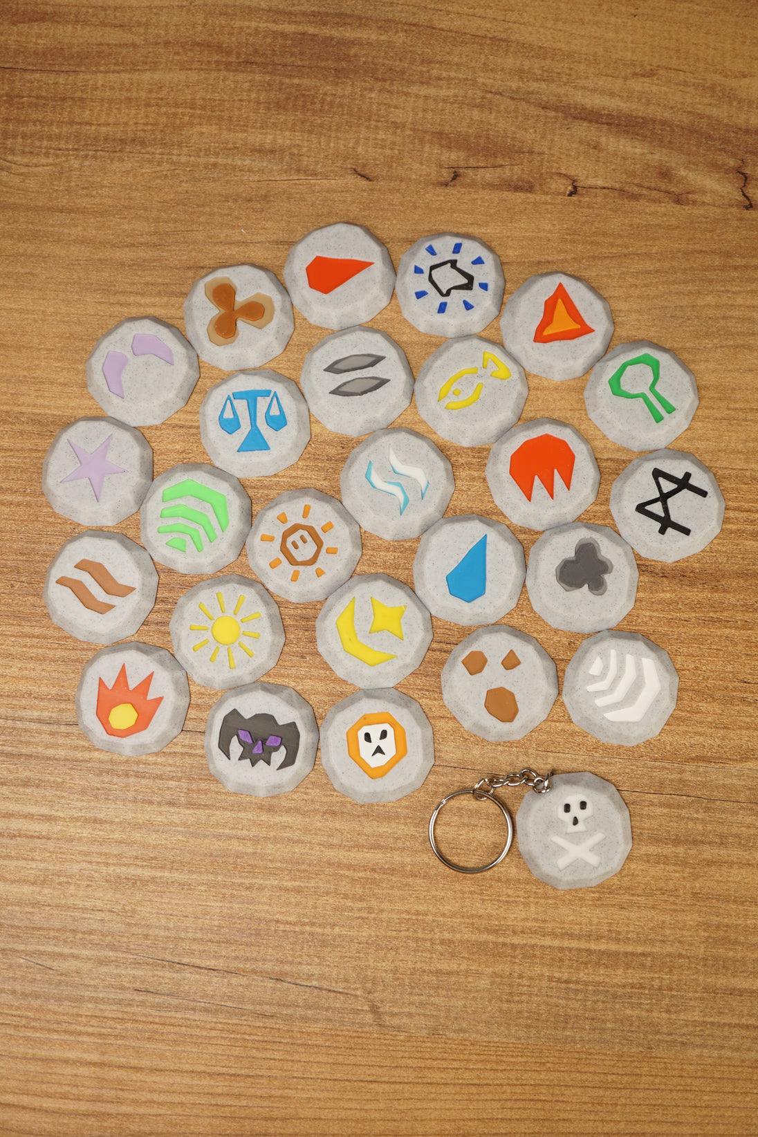 RuneScape rune keyring collection multiple OSRS rune variants