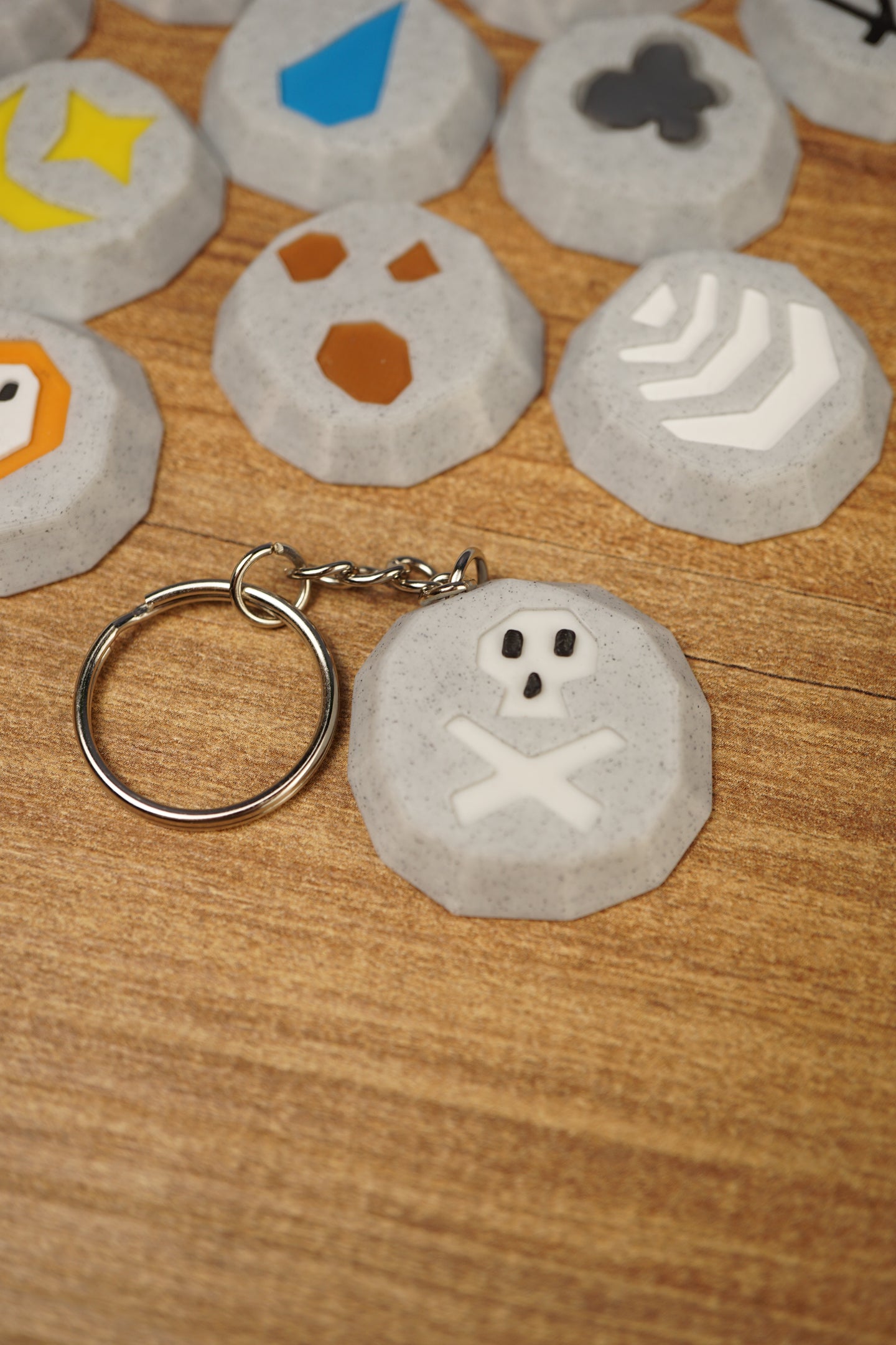 RuneScape rune keyring metal ring 
