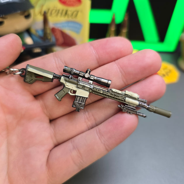 Tactical gun keyring – DMR style weapon replica