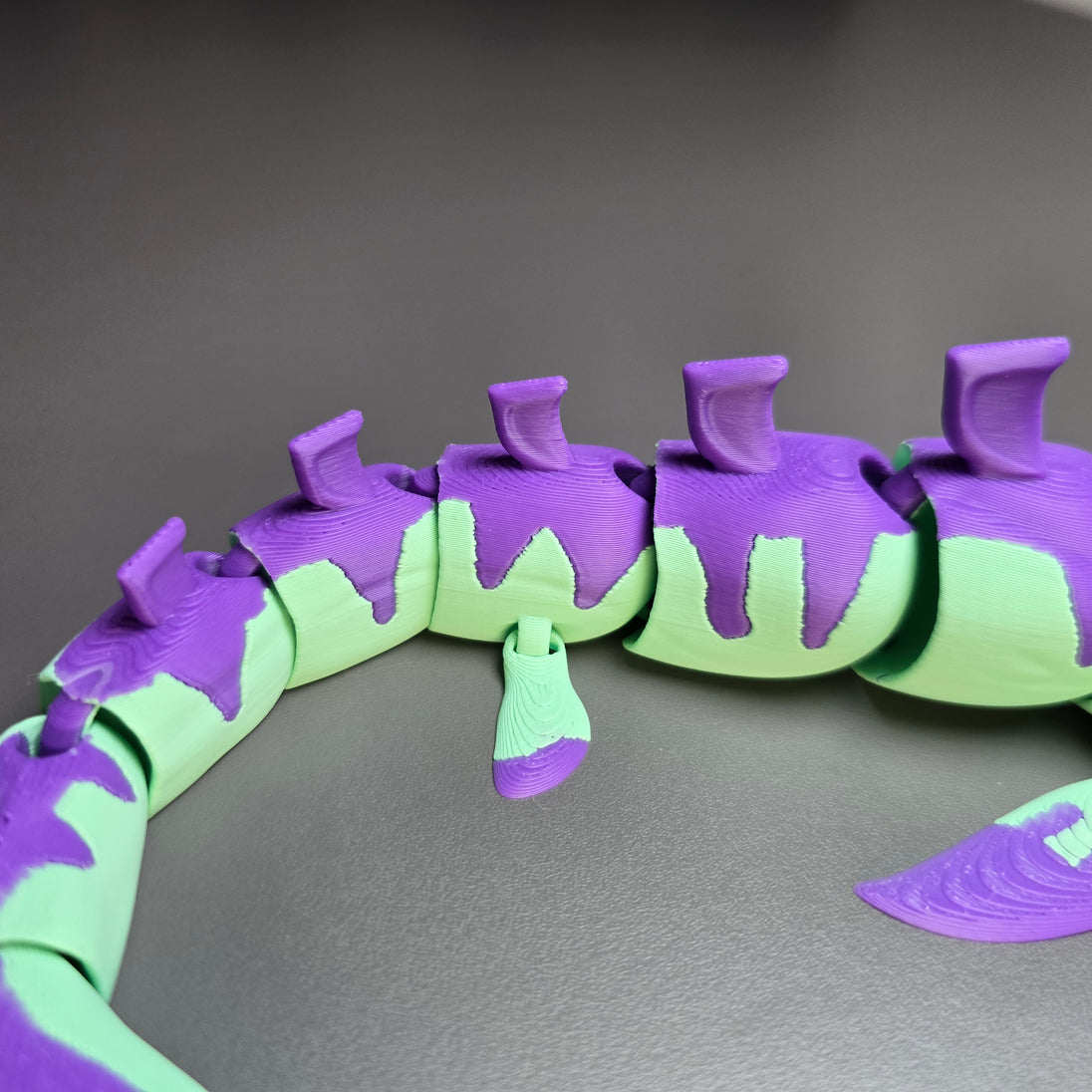 Close-Up of the fins Articulated Segments on Stalker Figure