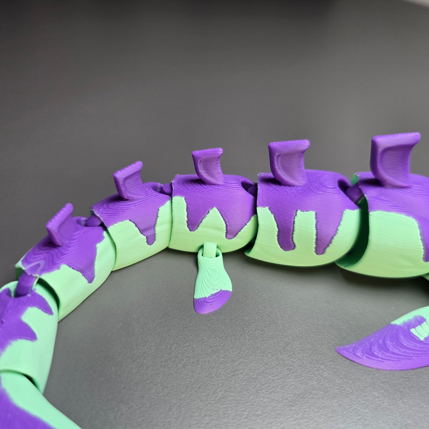 Close-Up of the fins Articulated Segments on Stalker Figure