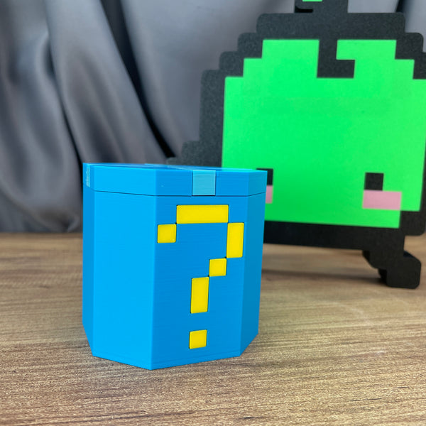 stardew valley mystery box 3d printed blue box with question mark