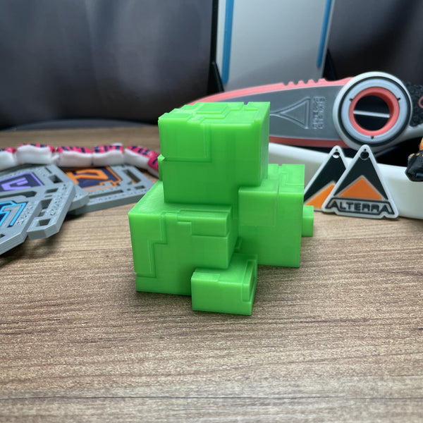 3D printed Subnautica Ion Cube on desk