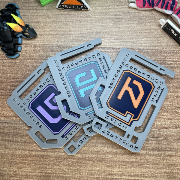 Set of Subnautica tablets in three colours